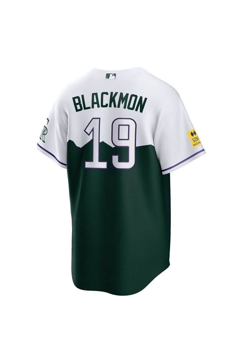 Men's Nike Charlie Blackmon Green Colorado Rockies City Connect Replica Player Jersey, Alternate, color, White