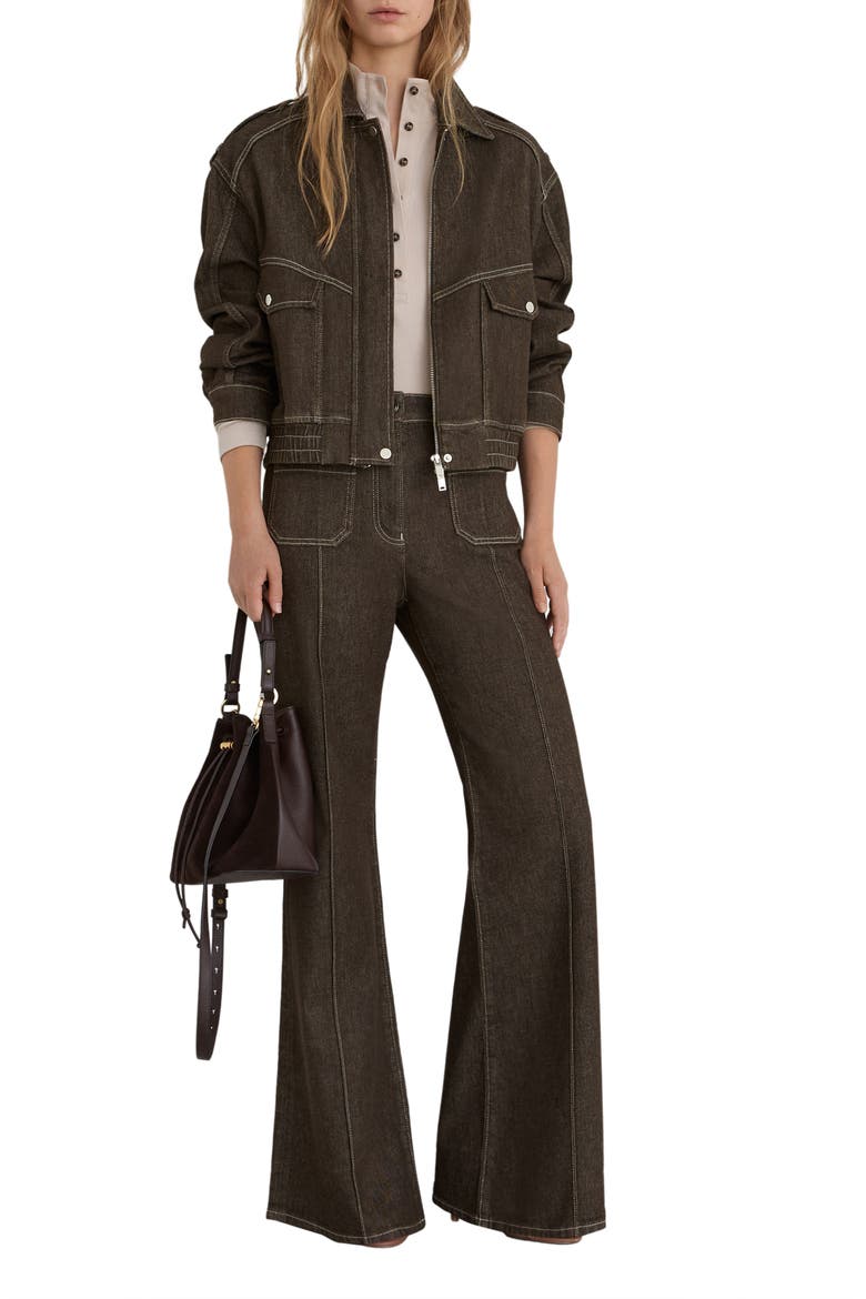 Sakura Wide Leg Jeans, Alternate, color, BROWN