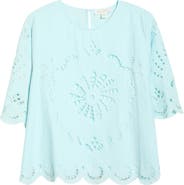 Treasure & Bond Cutout Linen Blend Top