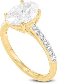 LuvMyJewelry Prose 14K Gold Oval Lab Grown Diamond Engagement Ring - 2.4 Ct