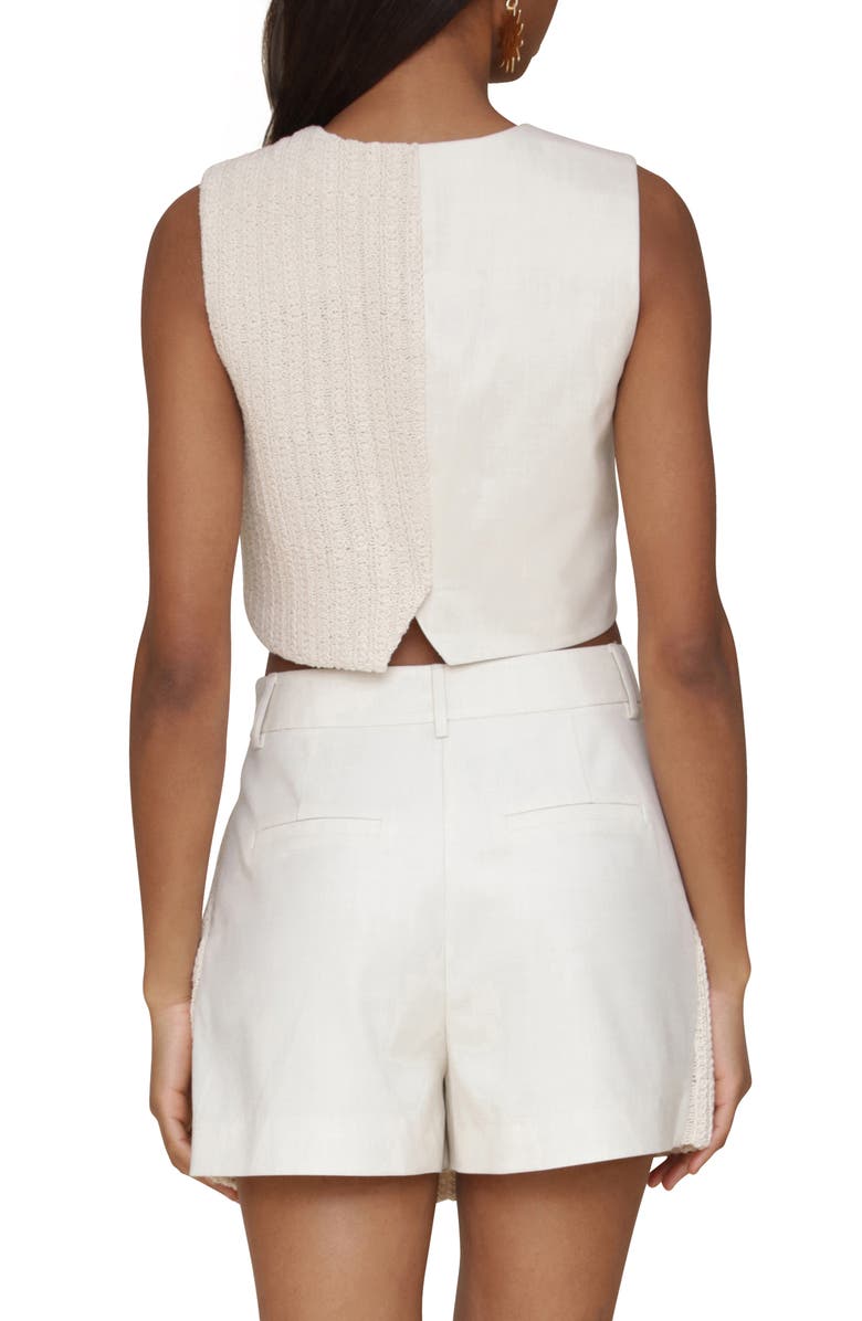Avec Les Filles Mixed Media Vest, Alternate, color, 