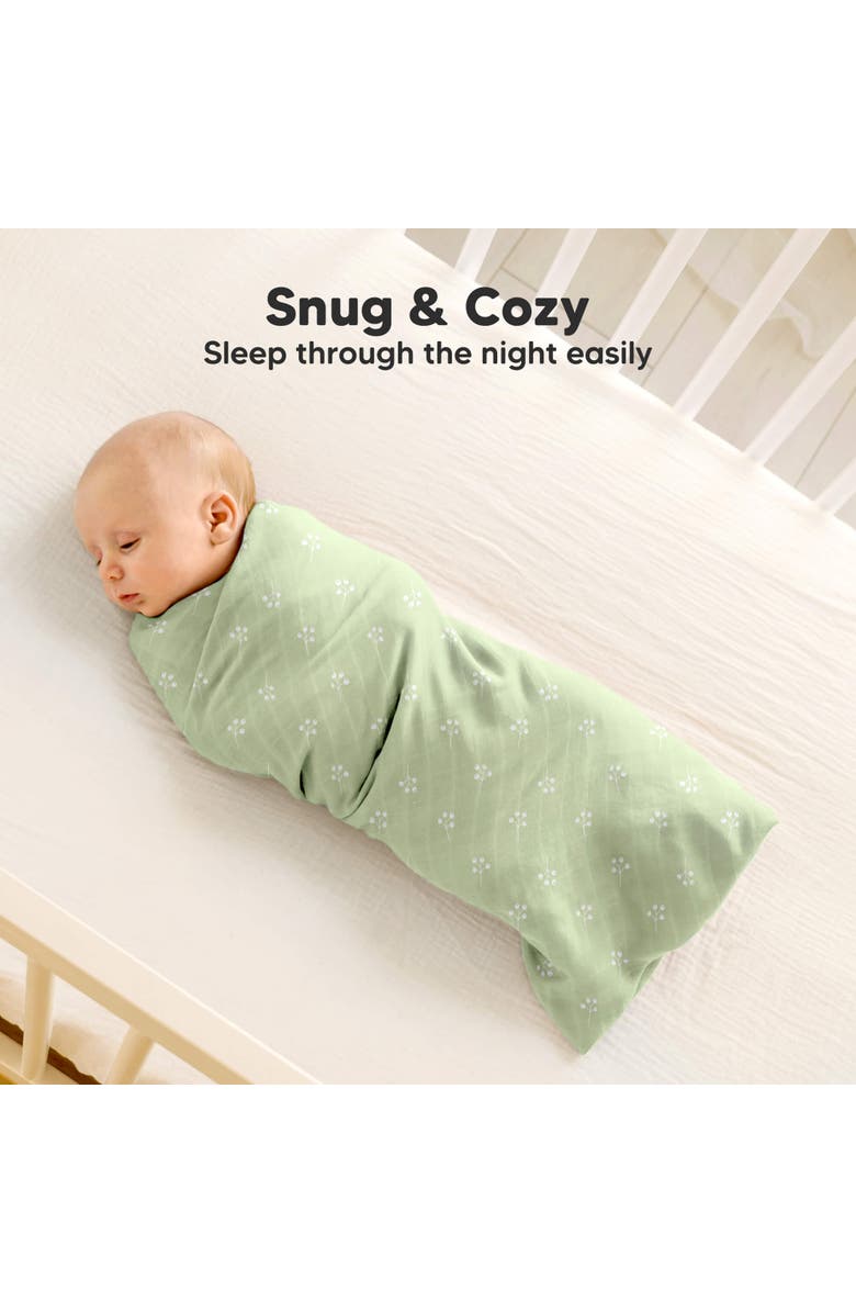 KeaBabies Lumi Muslin Swaddle Blankets, Alternate, color, Wild Bloom