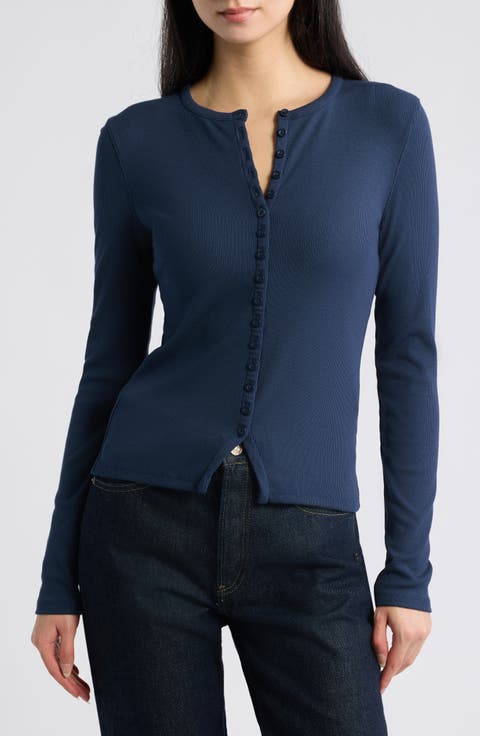 The Rib Splay Stretch Modal Cardigan
