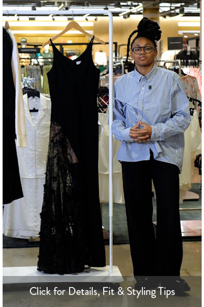Gianna Lace Panel Crepe EveningGown video