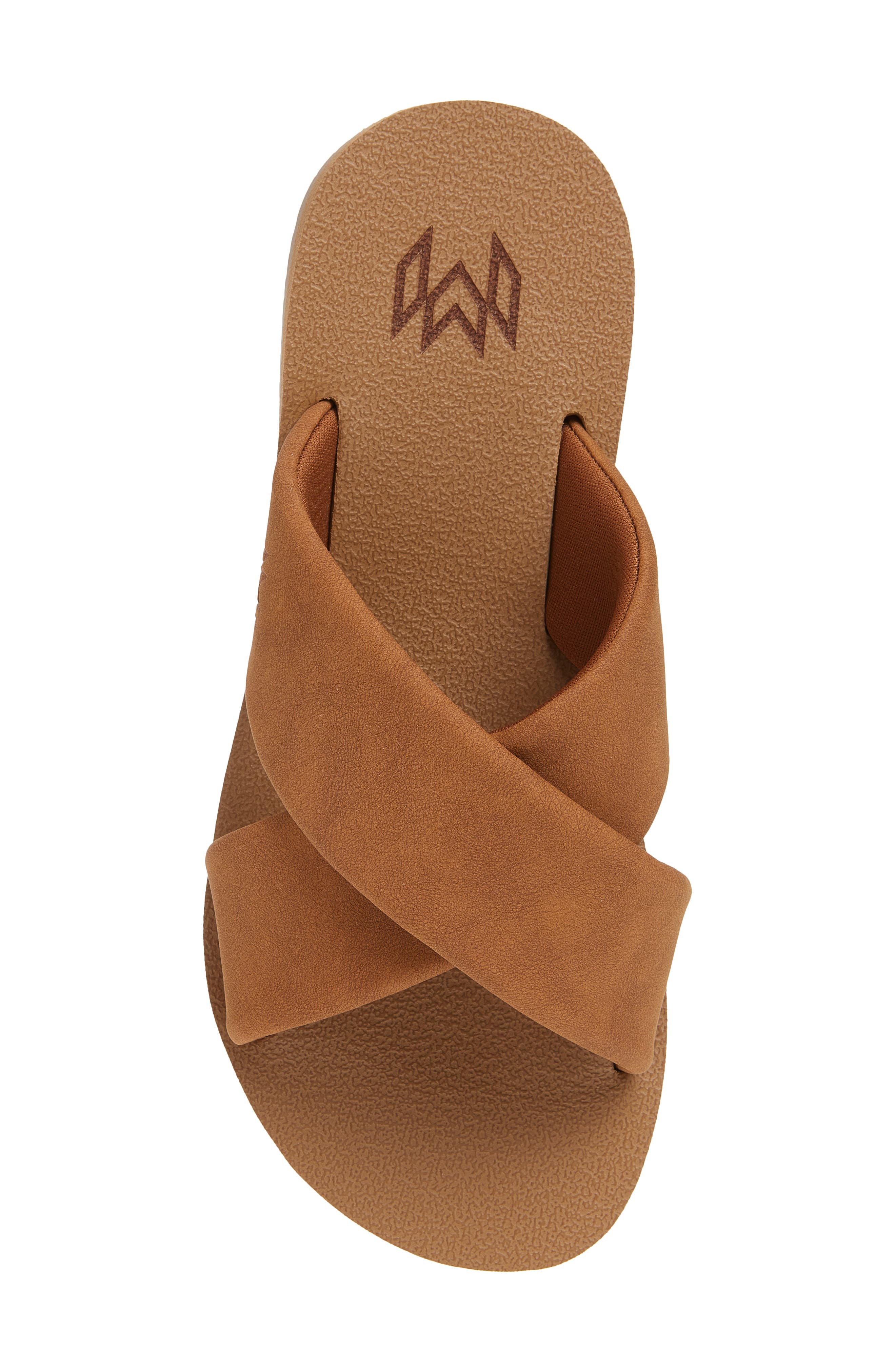 Ellie Cross Strap Slide Sandal, Alternate, color, SADDLE