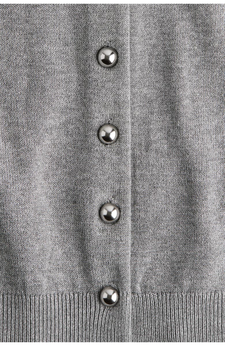 H&M Knitted Cardigan, Alternate, color, Gray Melange