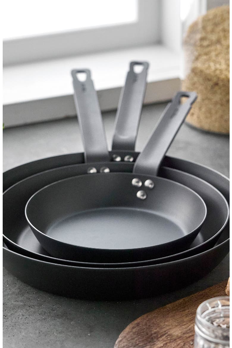 Bobby Flay by GreenPan 8-Inch Carbon Steel Frypan, Alternate, color, BLACK