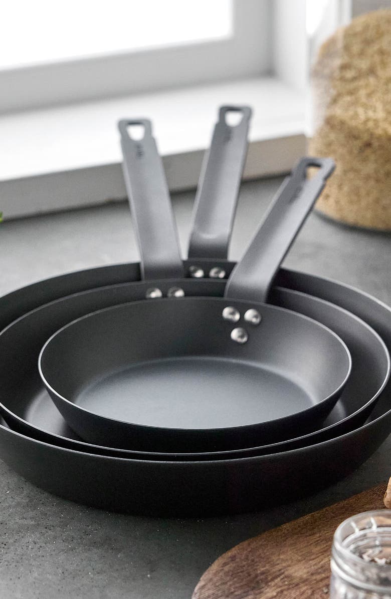 GreenPan Bobby Flay by GreenPan 8-Inch Carbon Steel Frypan, Alternate, color, Black