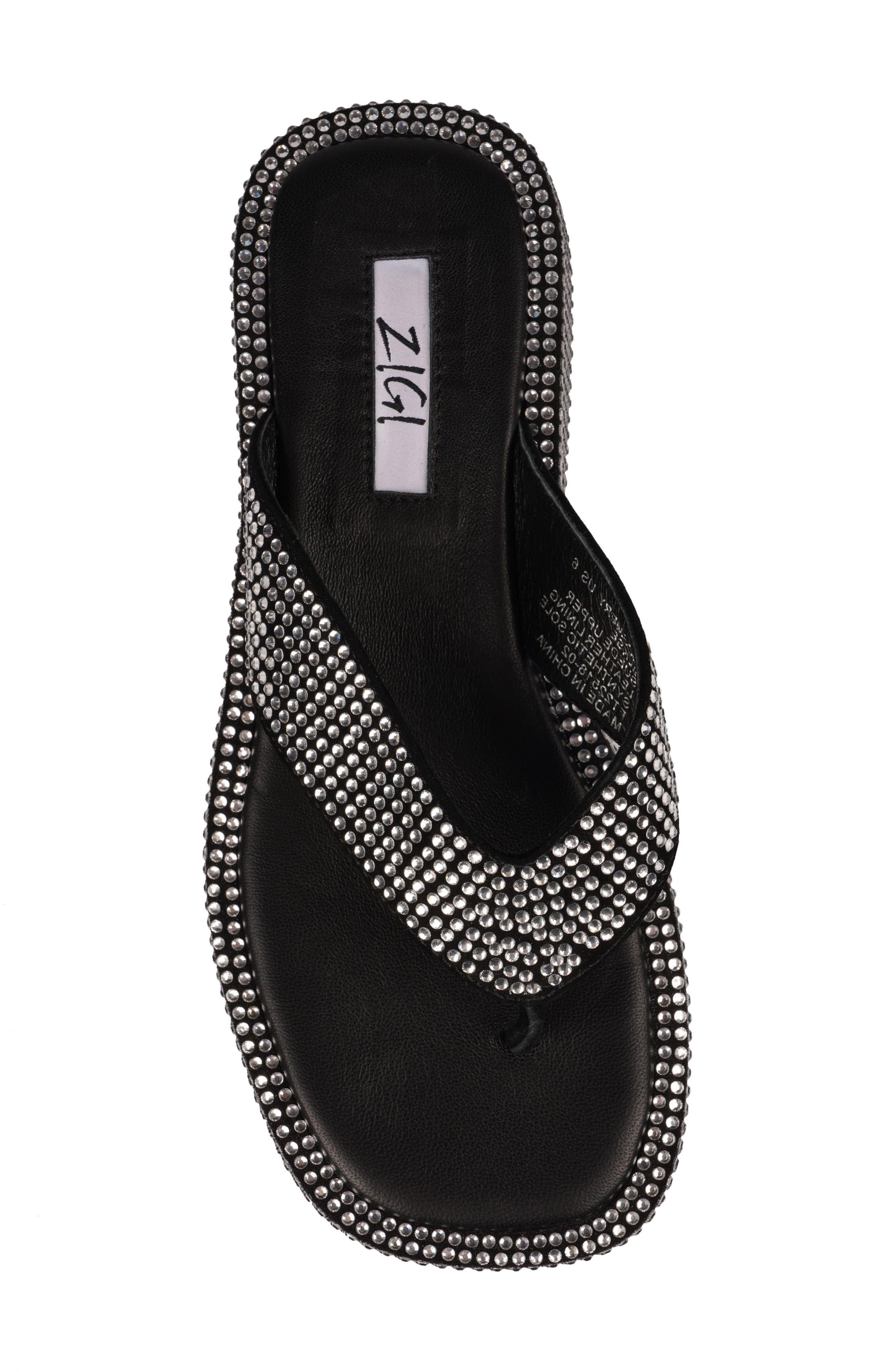 ZIGI Rosmery Platform Flip Flop, Alternate, color, Black Suede