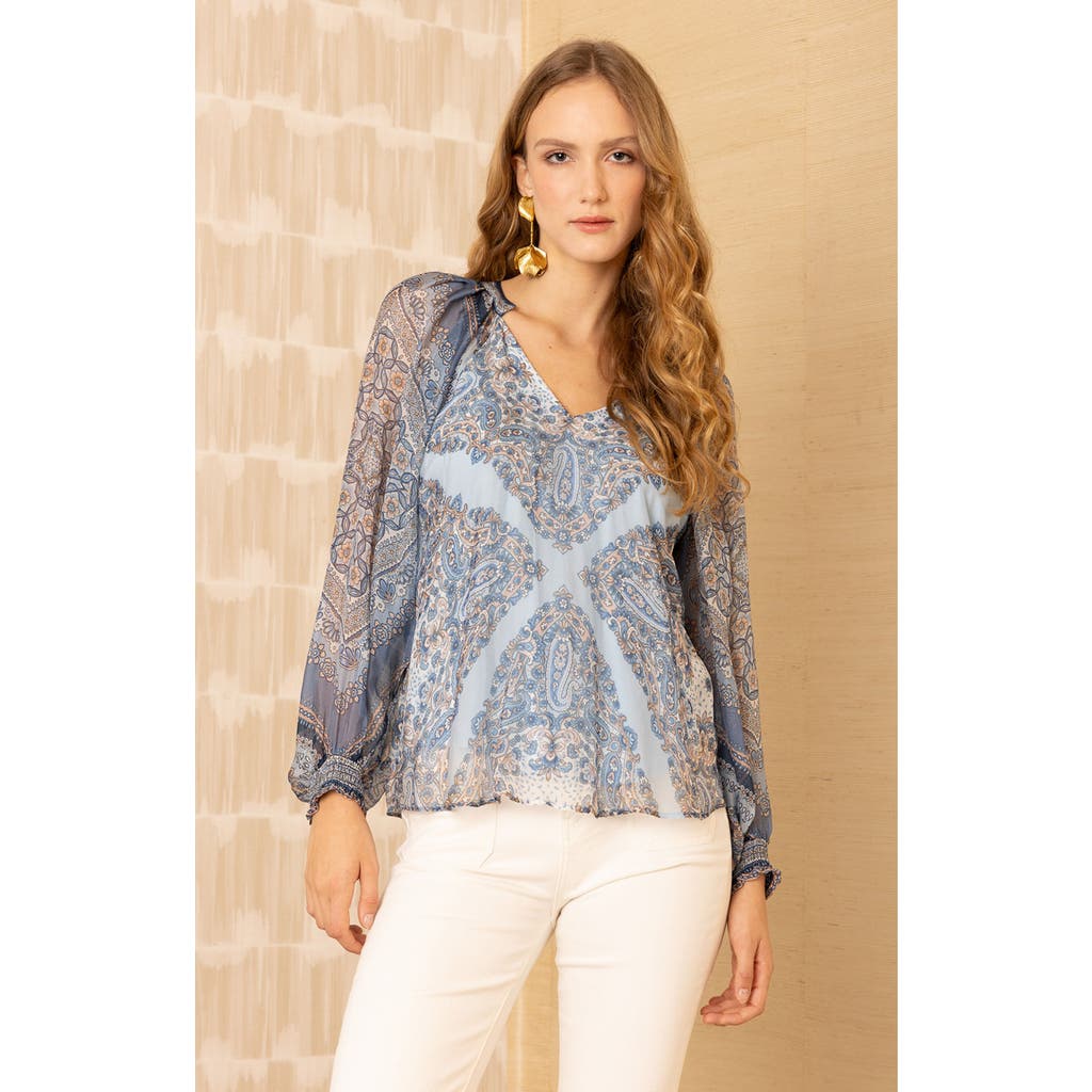 Hale Bob August Chiffon Top In Multi