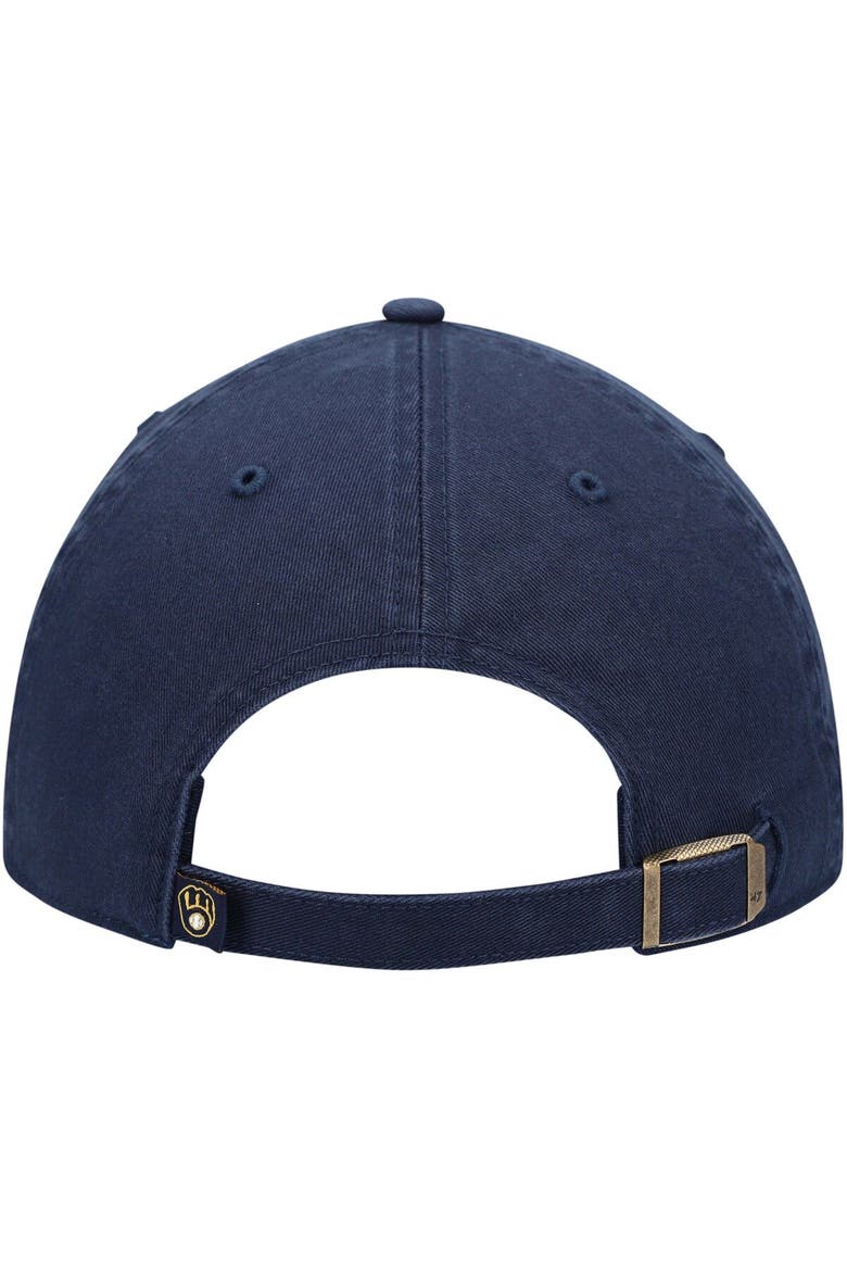 Men's '47 Navy Milwaukee Brewers Clean Up Adjustable Hat, Alternate, color, Navy
