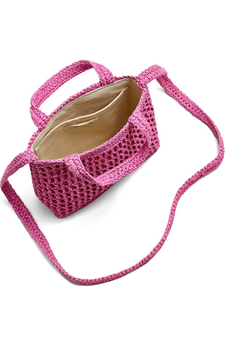 Madewell The Small Transport Straw Crossbody, Alternate, color, Retro Pink