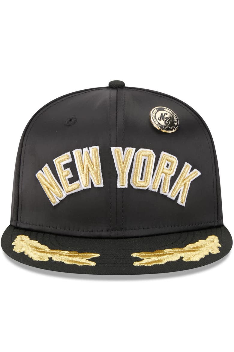 Men's New Era  Black New York Yankees 2025 59FIFTY Day Gold Leaf 59FIFTY Fitted Hat, Alternate, color, Black