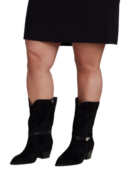 Faux Suede Western Bootie