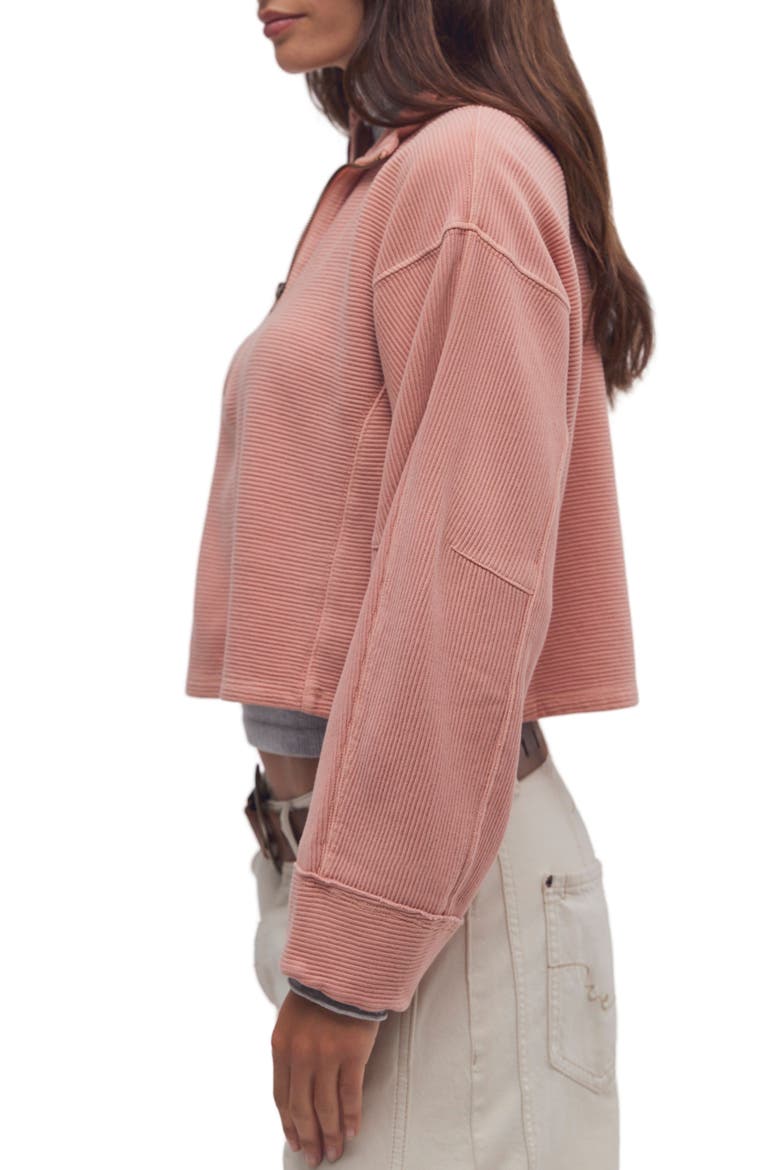 We The Free Celeste Quarter-Zip Pullover, Alternate, color, CORAL PINK