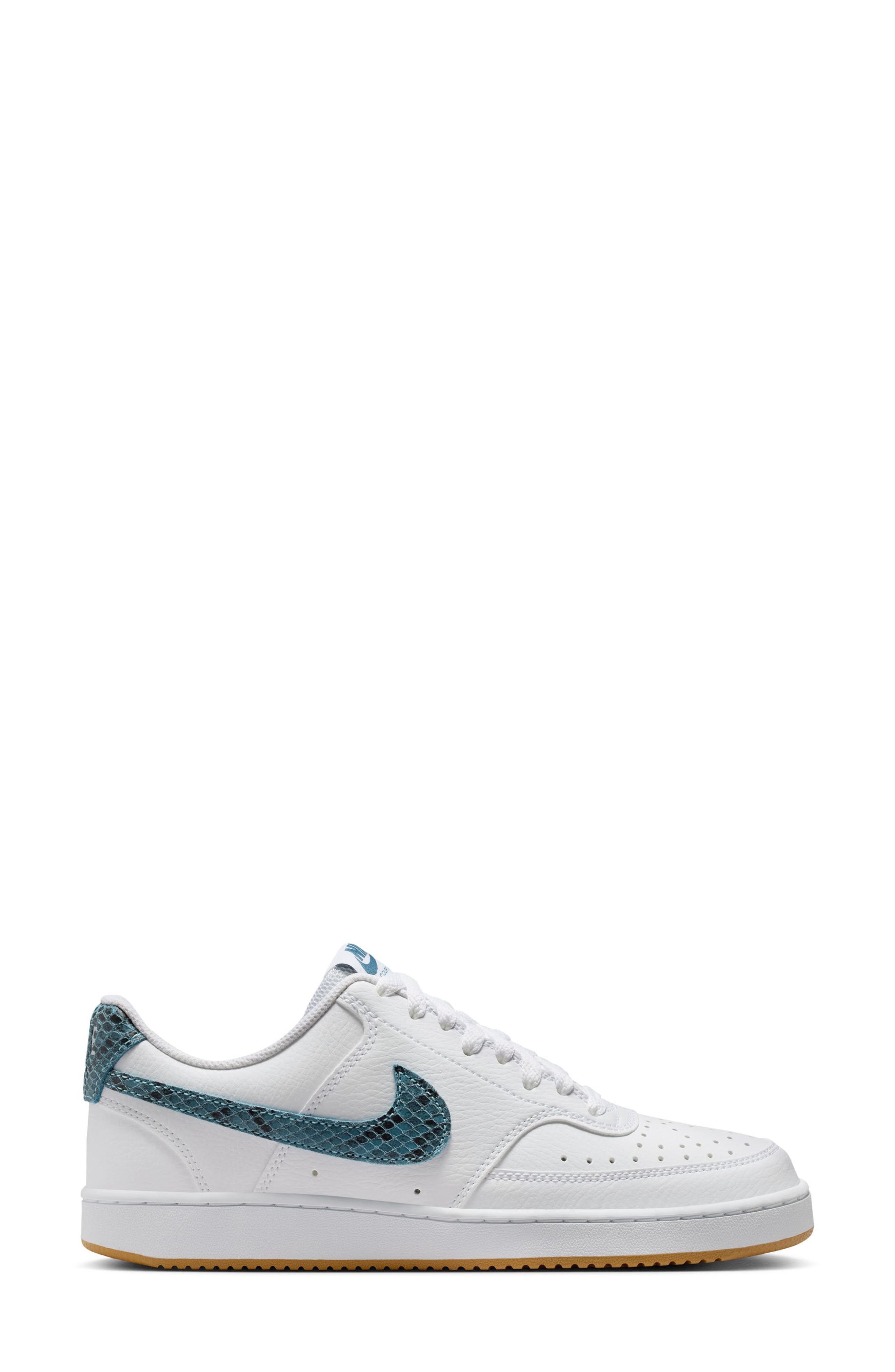 Nike Court Vision Low Profile Sneakers, Alternate, color, White/ Blue/ Brown