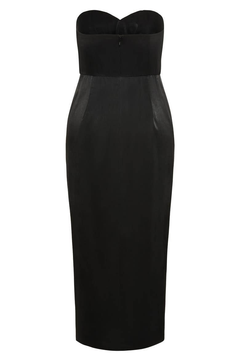 Kamari Strapless Maxi Dress, Alternate, color, BLACK
