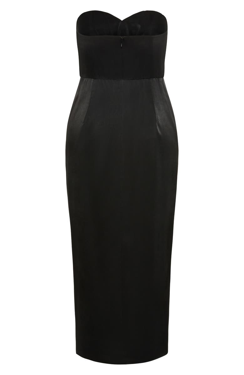City Chic Kamari Strapless Maxi Dress, Alternate, color, Black