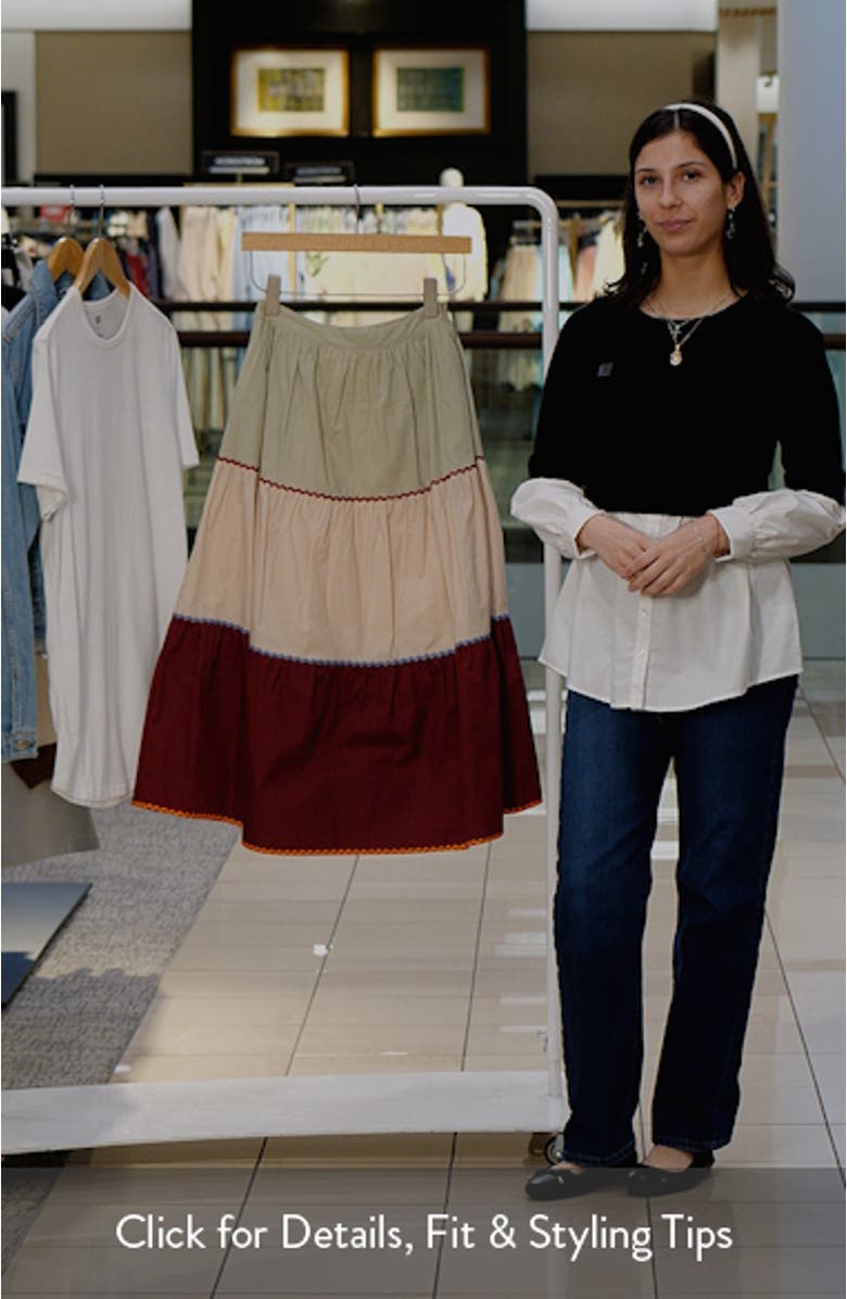 Colorblock Midi Skirt, sales video thumbnail