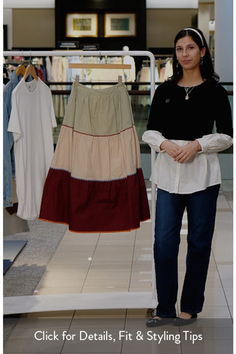 Colorblock Midi Skirt video