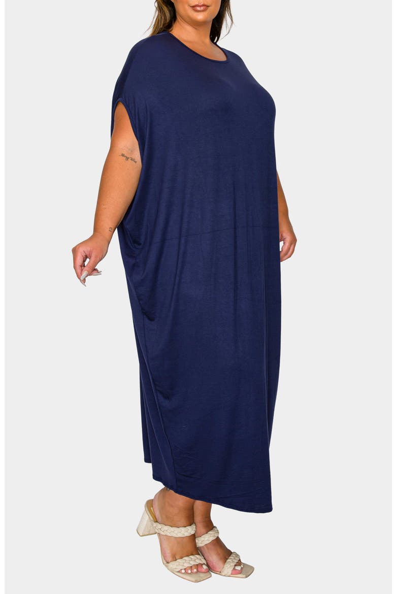 Sasha Knit Kaftan Dress, Alternate, color, NAVY