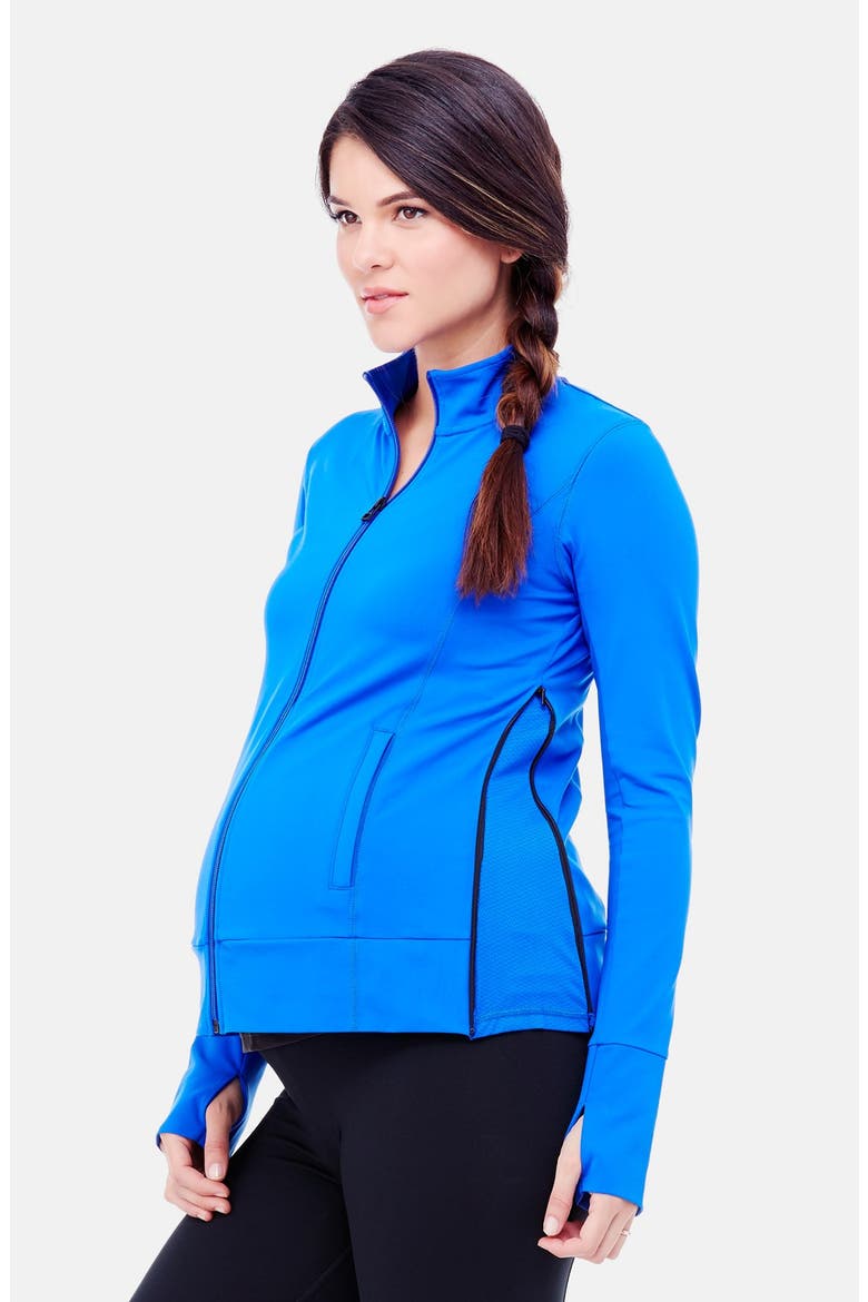 Active Maternity Jacket, Alternate, color, COBALT BLUE
