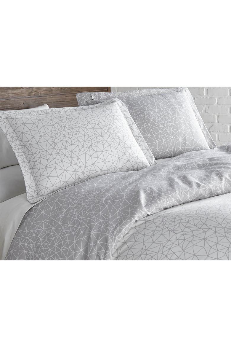 Luxury Premium Collection Oversized Comforter Set, Alternate, color, GEOMETRIC MAZE GREY