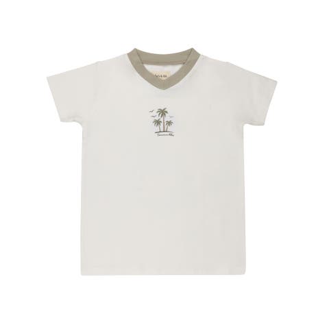 Cotton Floral Plaid Collection - Boys Tee (Toddler, Little Kid & Big Kid)
