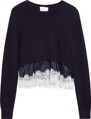 Cinq à Sept Zyla Mixed Media Sweater