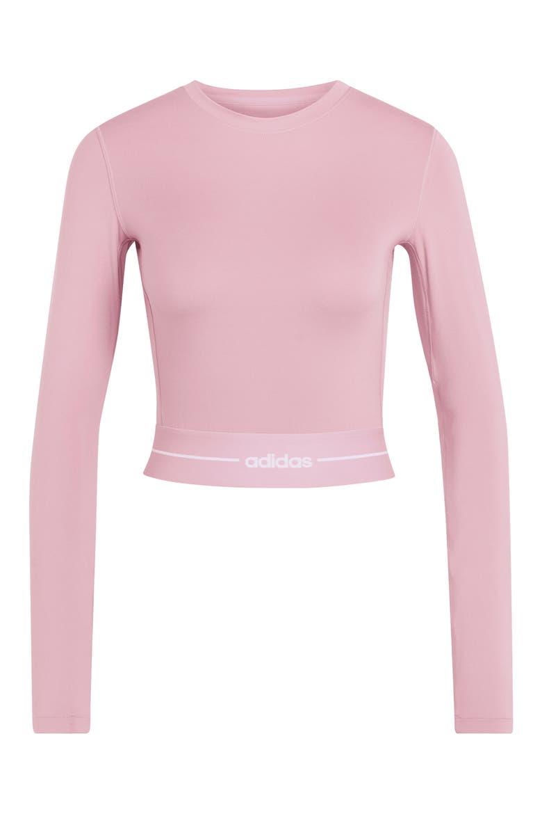 Climacool Performance Cropped Long Sleeve T-Shirt, Alternate, color, MAGIC MAUVE