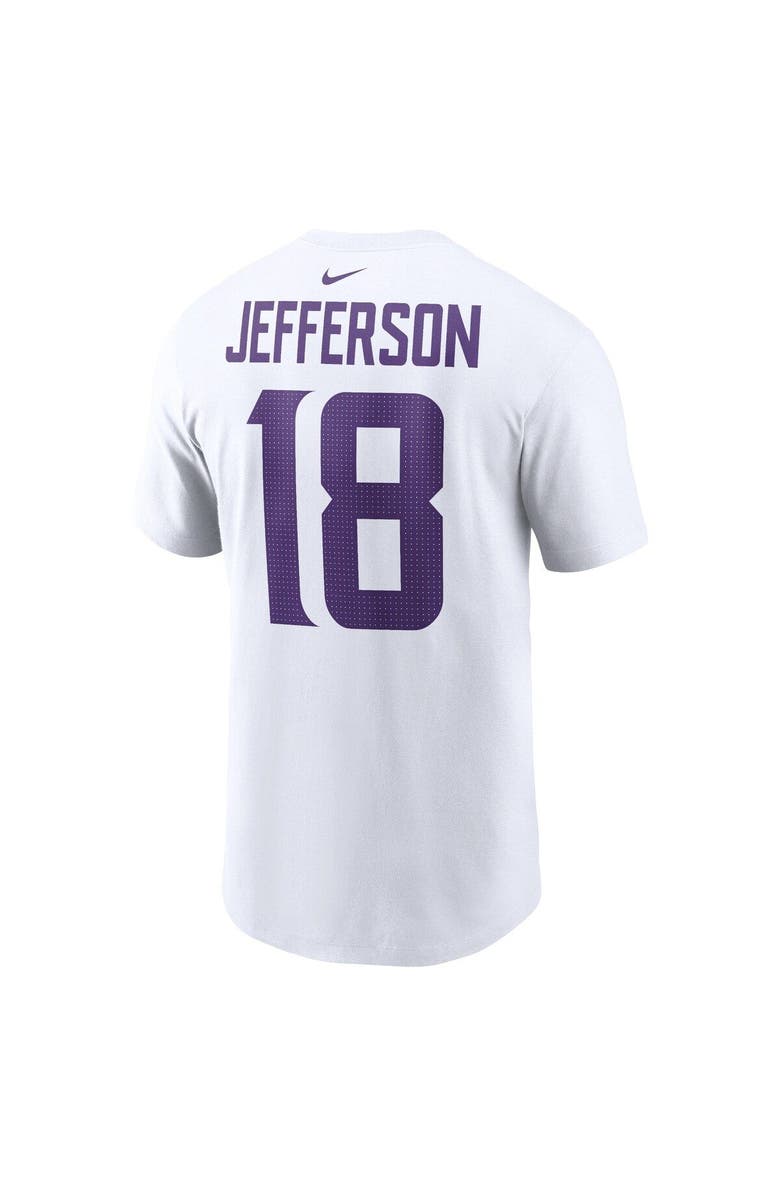 Nike Men's Nike Justin Jefferson White Minnesota Vikings Player Name & Number T-Shirt, Alternate, color, White