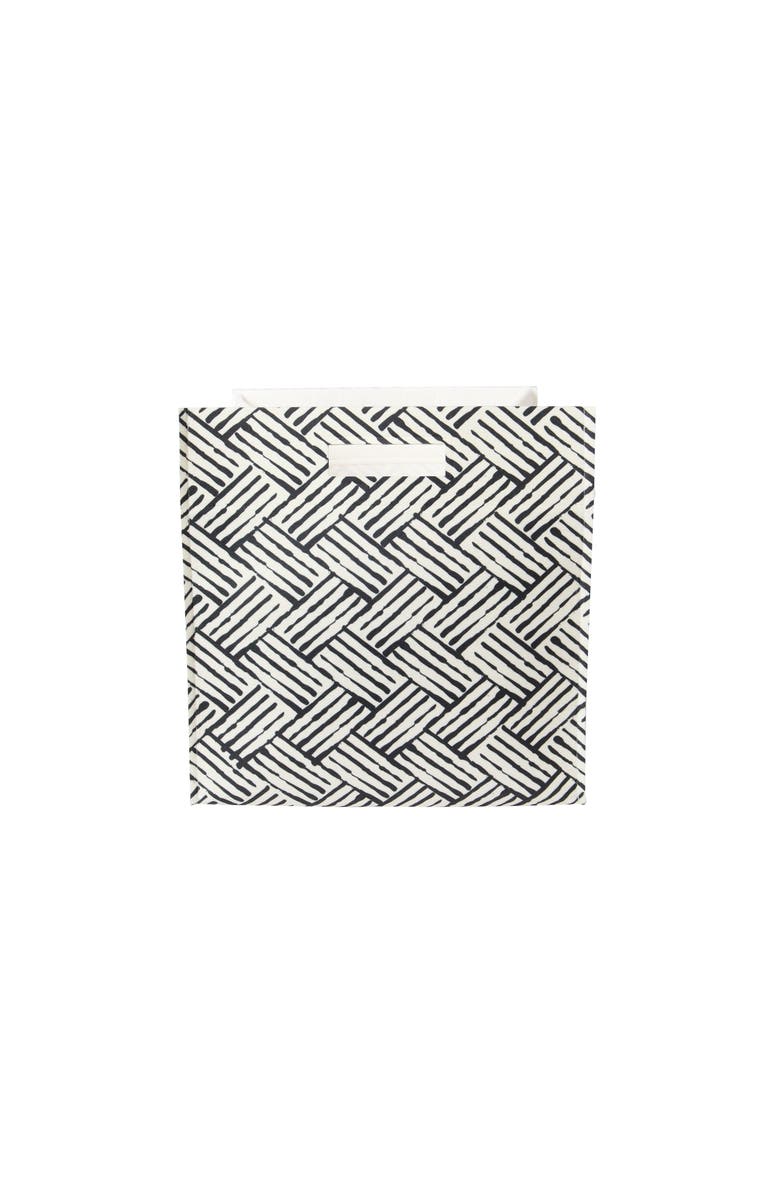 Dance Happy Woven Felt Storage Bin, Main, color, Black