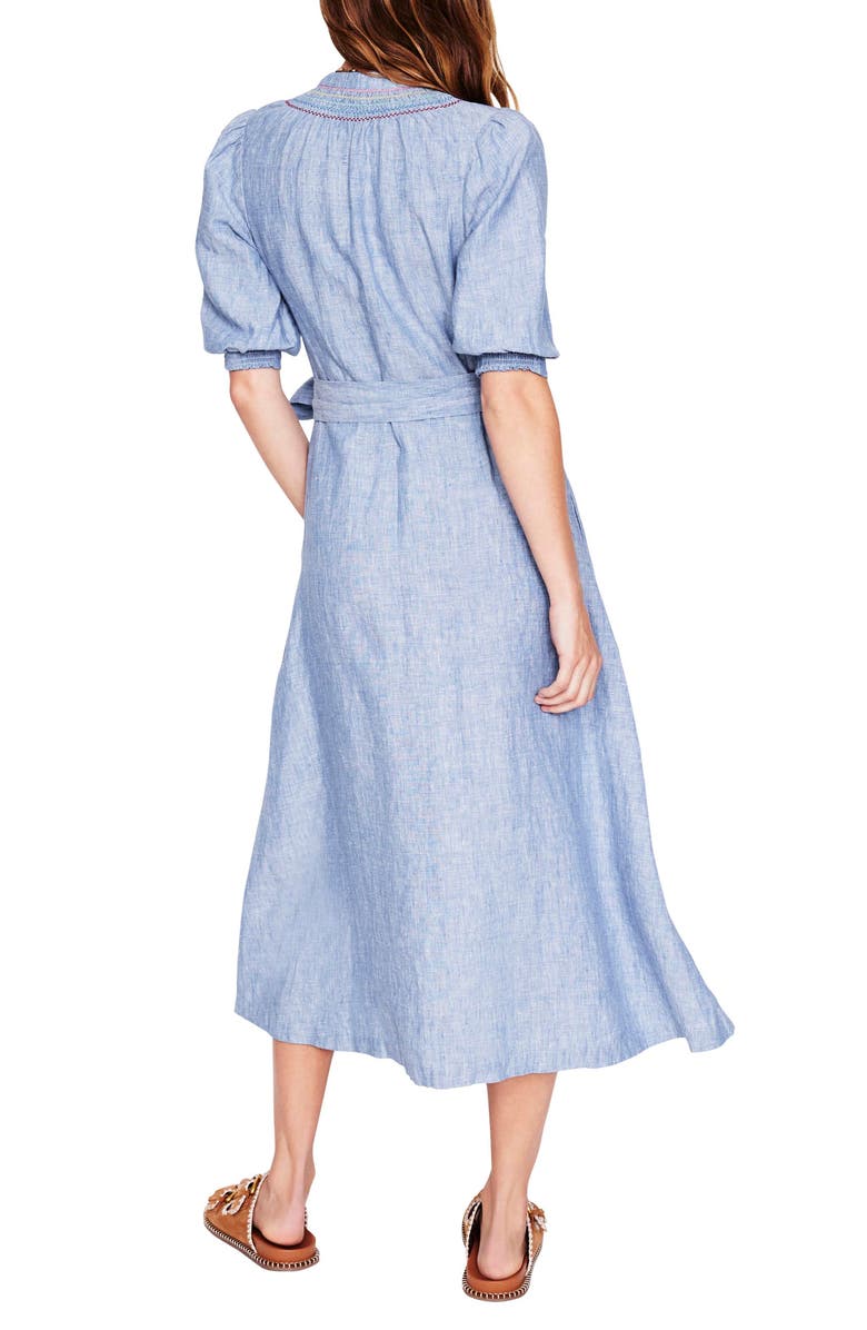 Boden Ada Cotton Shirtdress, Alternate, color, Grey Blue Chambray