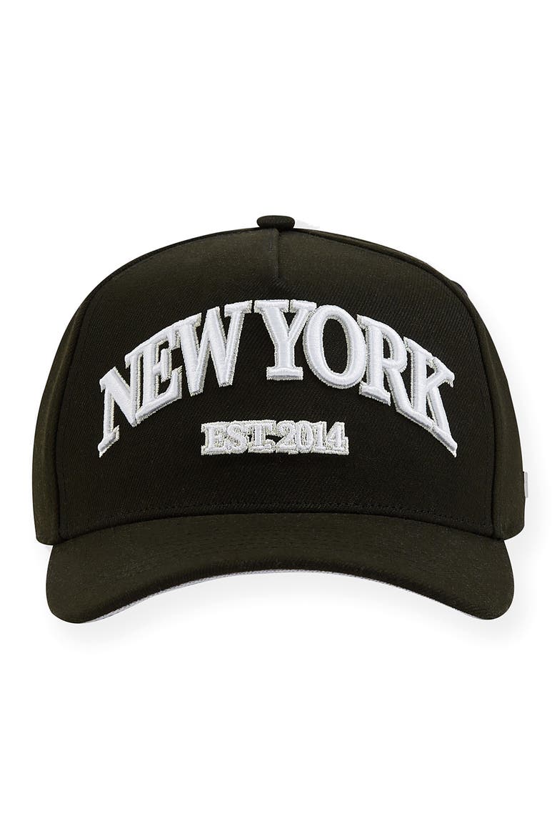 Planes New York A-Frame Snapback Baseball Cap, Alternate, color, BLACK