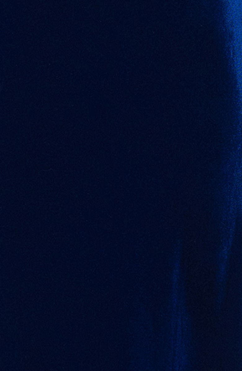 Blondie Nites Back Cutout Sleeveless Velvet Gown, Alternate, color, Sapphire