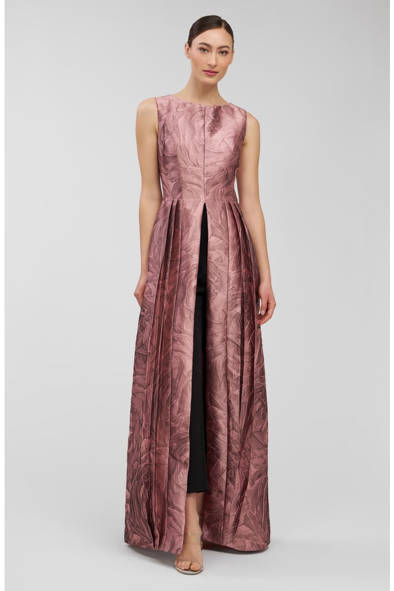Hazel Metallic Sleeveless Maxi Jumpsuit, Alternate, color, ROSE GOLD
