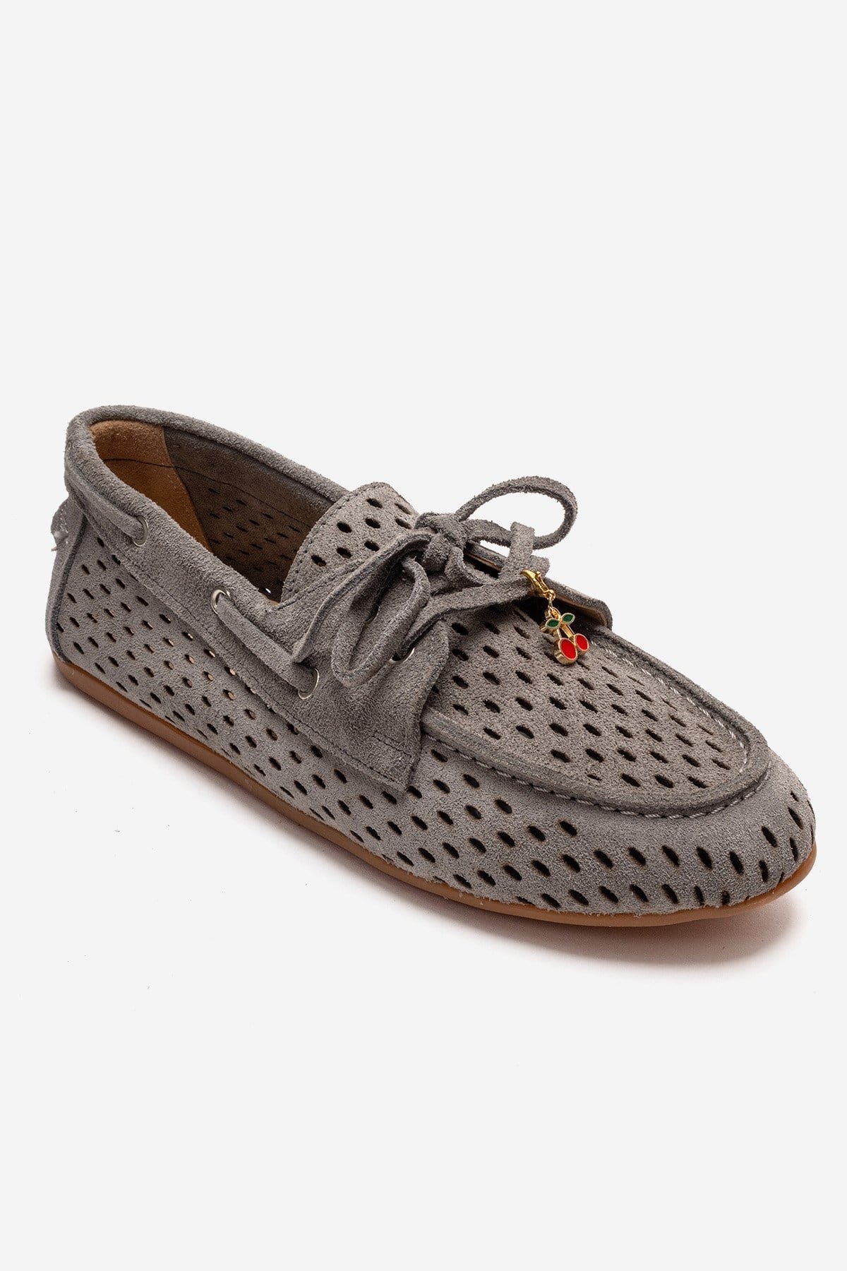 Forever & Always Shoes Stevo Leather Lace Up Loafer, Alternate, color, Grey Suede