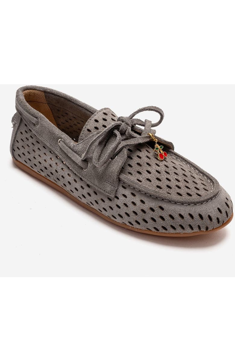 Forever & Always Shoes Stevo Leather Lace Up Loafer, Alternate, color, Grey Suede