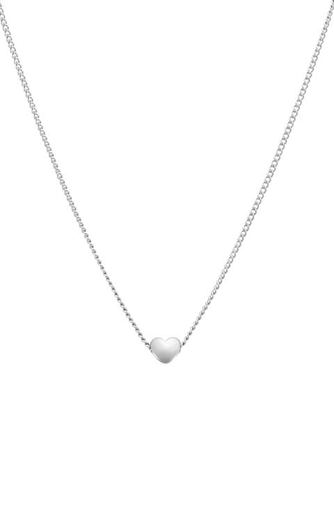Amara Petite Heart Pendant Necklace Dainty Trendy