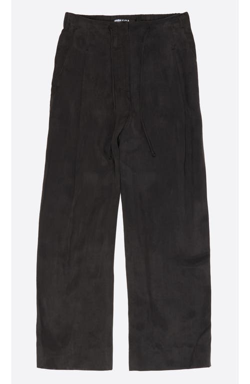 Bimba Y Lola Washed Black Fluid Darted Trousers In Black