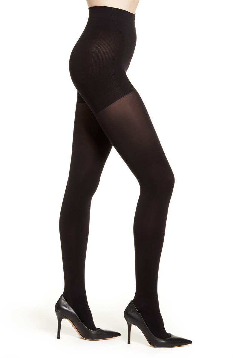 Natori Firm Fit Opaque Tights, Main, color, Black