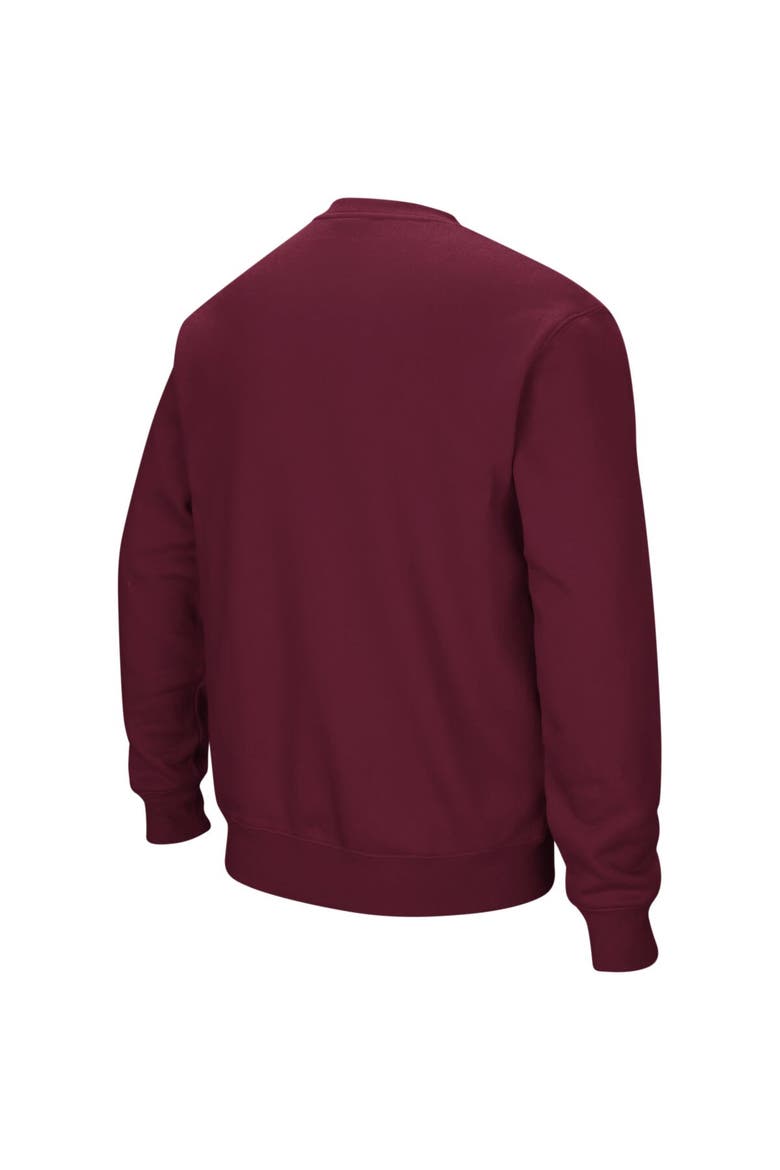 Men's Colosseum Maroon Virginia Tech Hokies Arch & Logo Crew Neck Sweatshirt, Alternate, color, Maroon