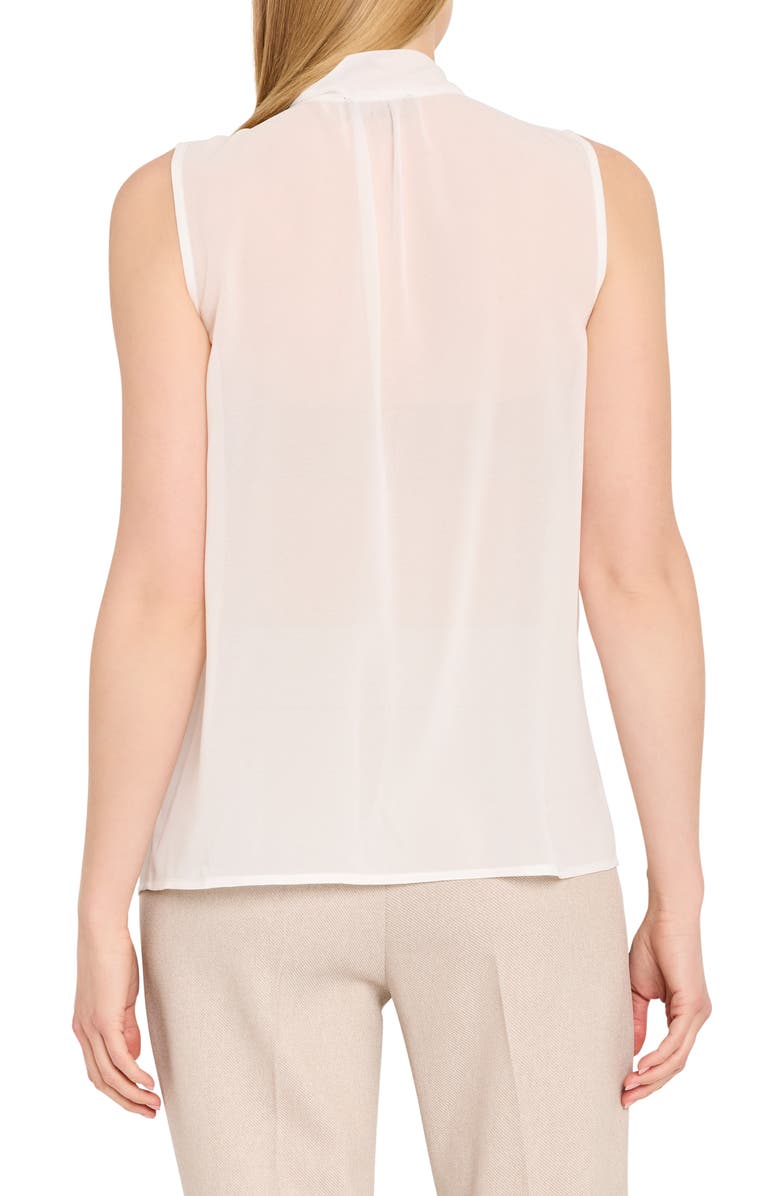 Tahari ASL Ruffle Tie Sleeveless Top, Alternate, color, Ivory