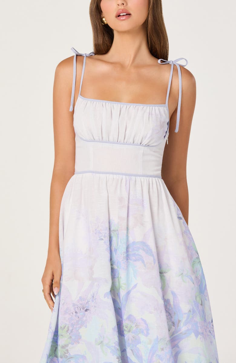 ASTR the Label Dayana Sleeveless A-Line Dress, Alternate, color, Purple Floral