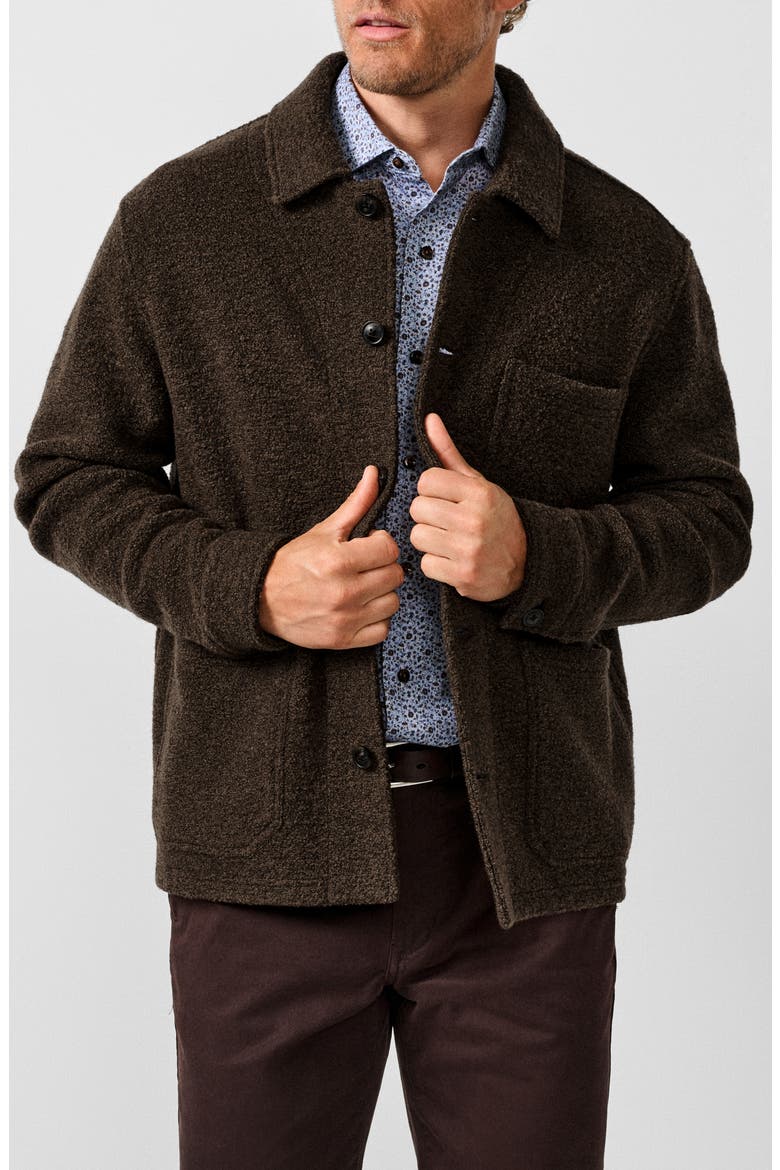 Wool & Cashmere Shirt Jacket, Alternate, color, CHOCOLATE