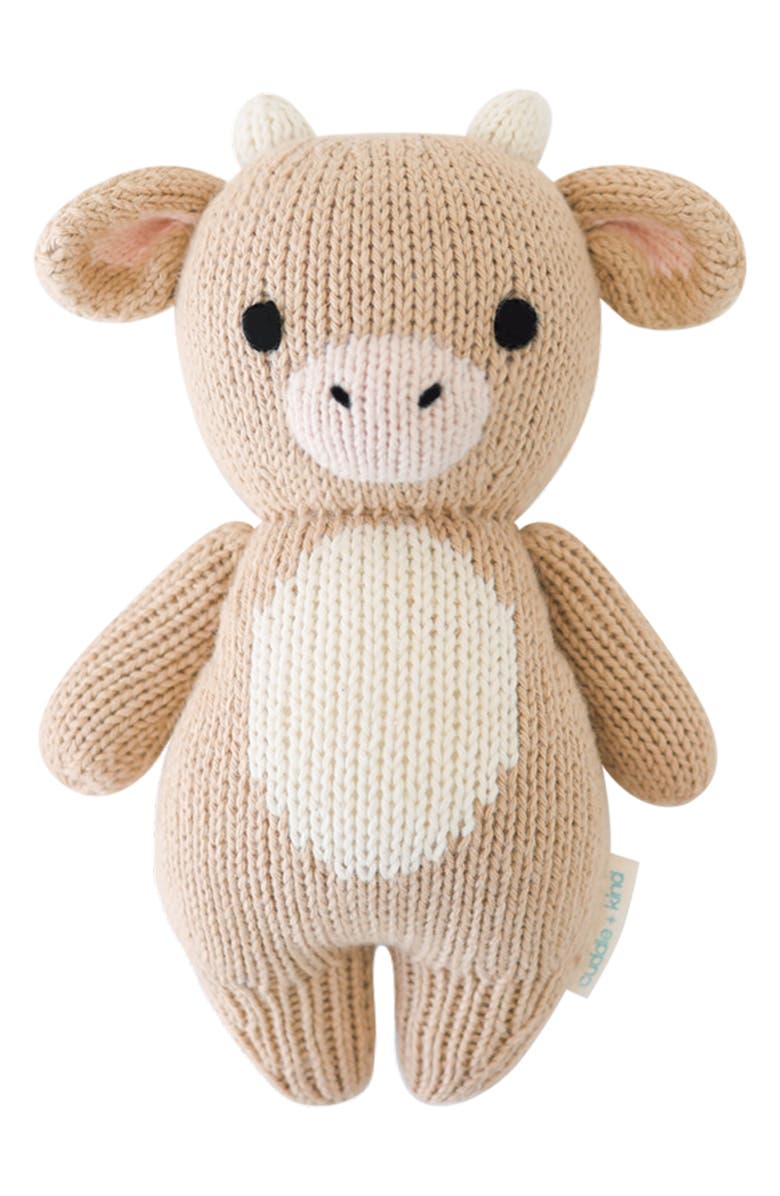 cuddle+kind Baby Cow Stuffed Animal, Main, color, Brown
