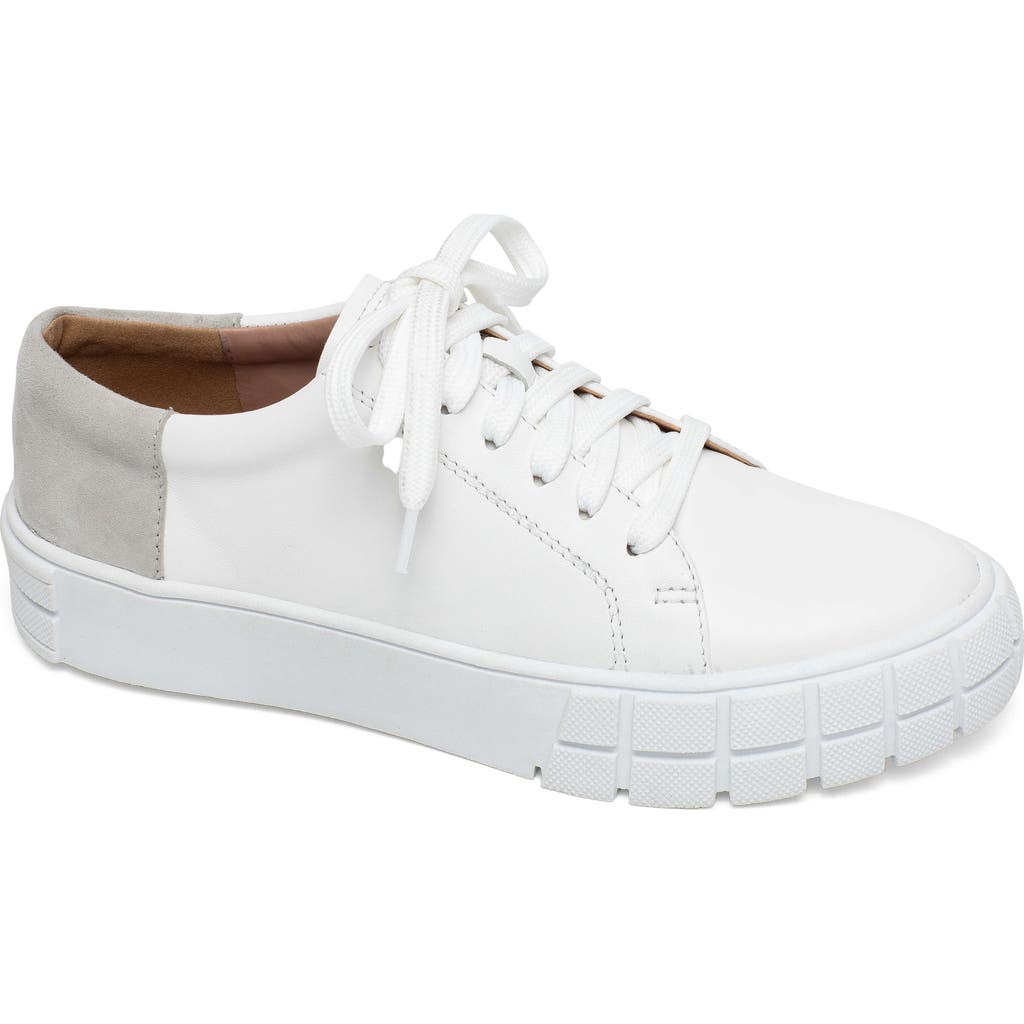 Linea Paolo Kenzi Platform Sneaker In Eggshell/off White