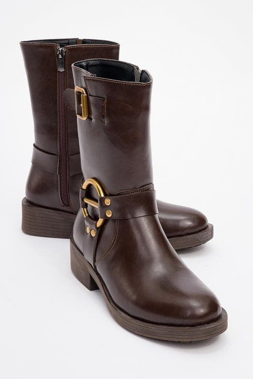 Prologue Shoes Fies Buckled Boot In Brown