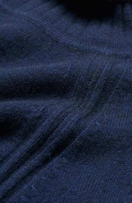 Seasalt Cornwall Basset Cove Merino Wool Blend Turtleneck Sweater In Blue