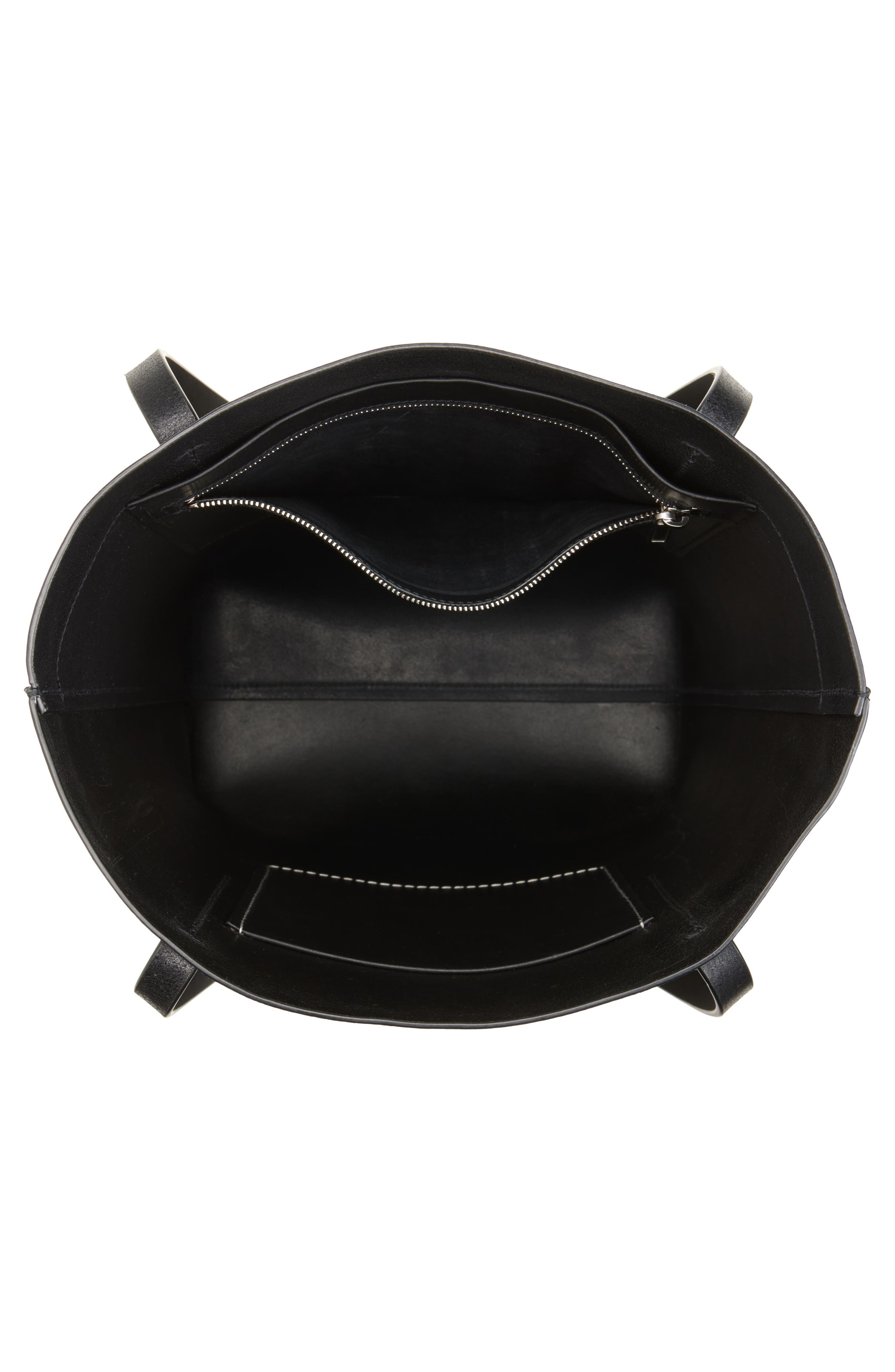 Rick Owens Borsa Medium Leather Shopper, Alternate, color, Black